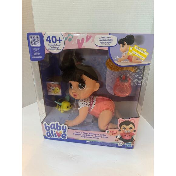 Baby Alive Crawl ‘n Play Katie Kat – Electronic Crawling Baby Doll Set new - Picture 4 of 6